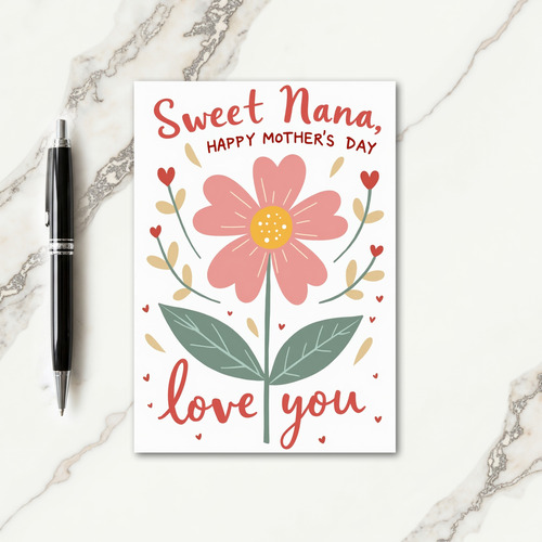 Love You Nana Mothers Day Card