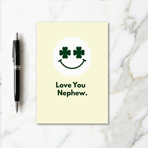 Love You Nephew Shamrock Card