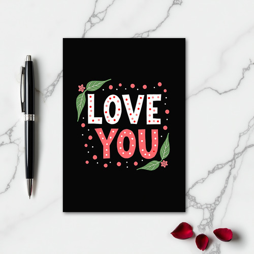 Love You Polka Dot Card
