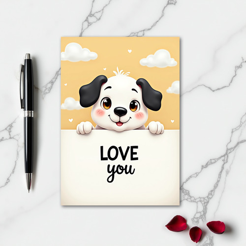 Love You Puppy Card