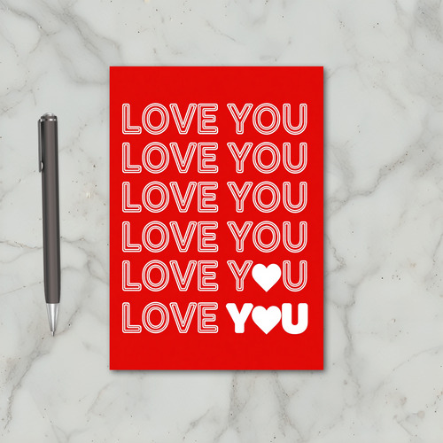 Love You Romantic Greeting Card