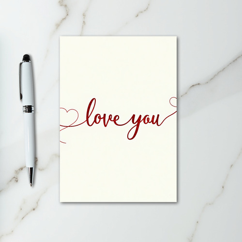 Love You Romantic Heart Card