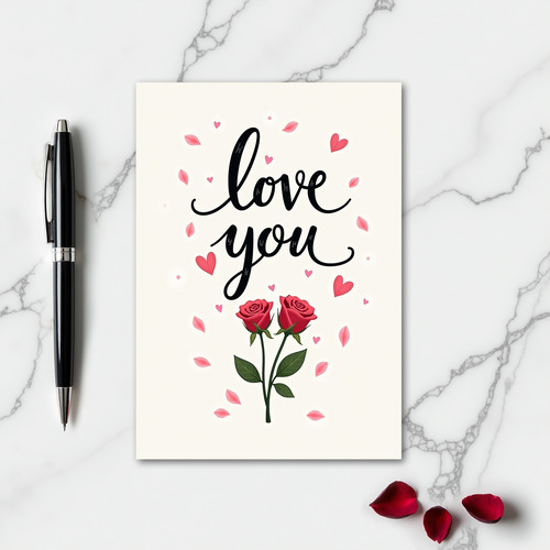 Love You Roses Heartfelt Card