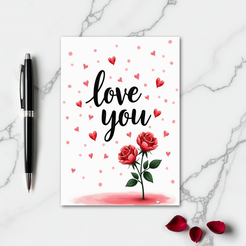 Love You Roses Special Card