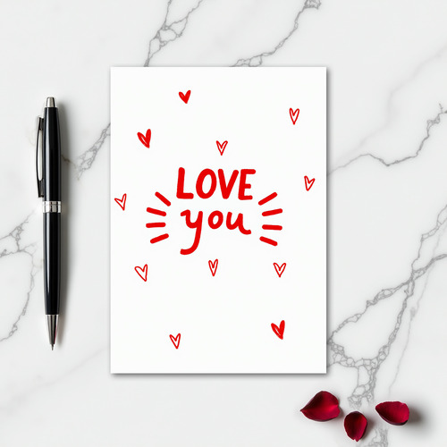 Love You Simple Art Card