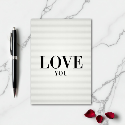 Love You Simple Bold Card