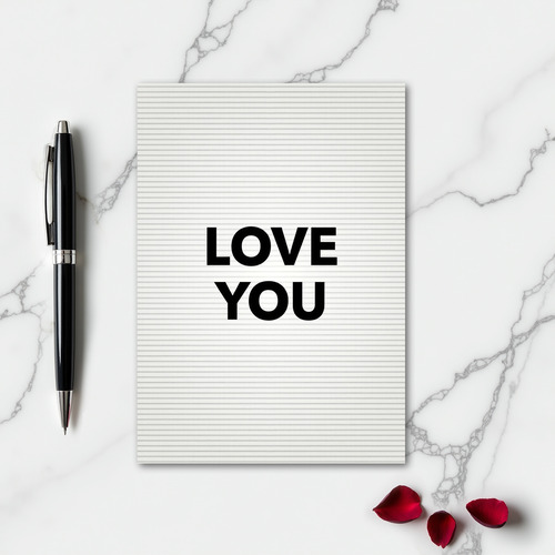 Love You Simple Message Card