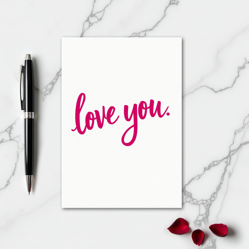 Love You Simple Script Card