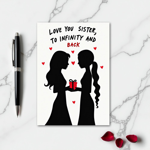 Love You Sister Infinity Card