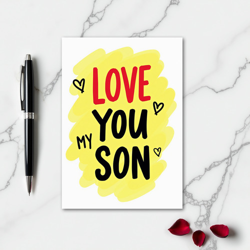 Love You Son Graphic Art Card