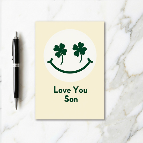 Love You Son Shamrock Card