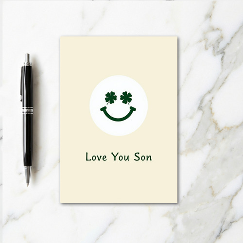 Love You Son Smiling Face Card