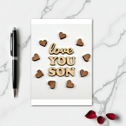 Love You Son Wooden Keepsake Card