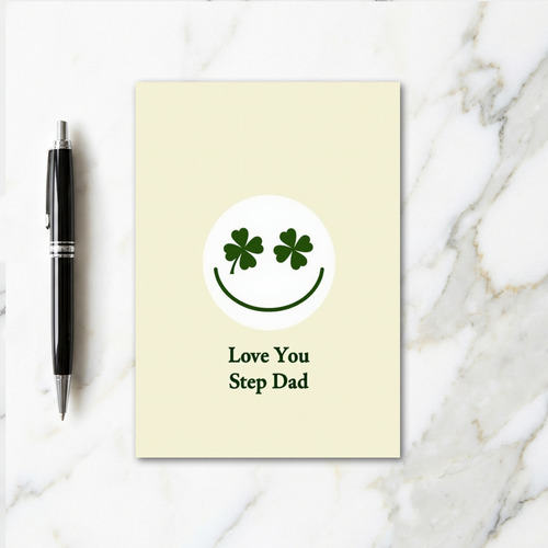 Love You Step Dad Smile Card