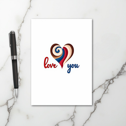 Love You Swirl Heart Card