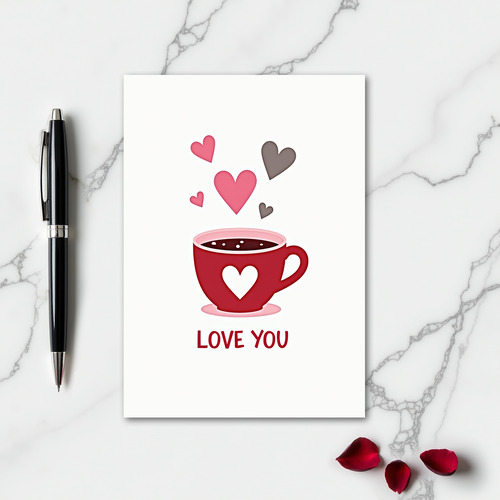 Love You Teacup Art Card