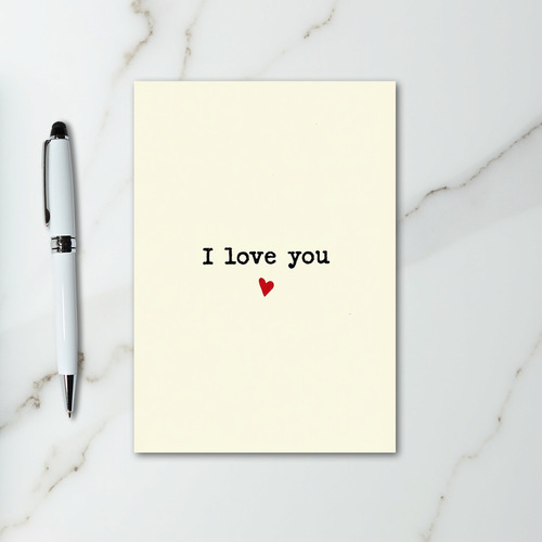 Love You Textured Heart Card