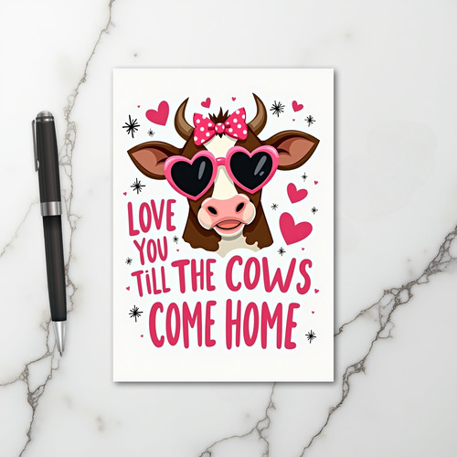 Love You Till The Cows Come Home Card