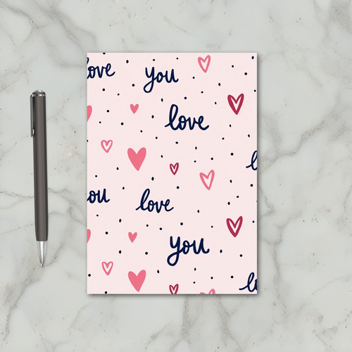 Love You Valentine Hearts Card