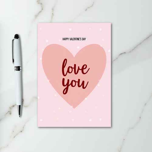 Love You Valentines Sparkle Card
