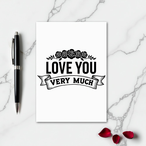 Love You Very Much Floral Card