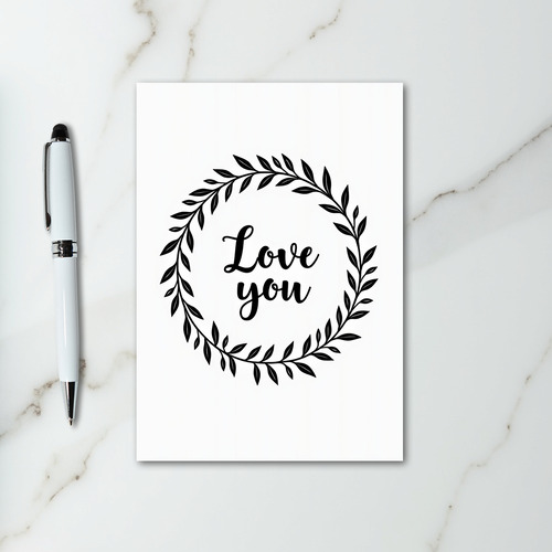 Love You Wreath Card