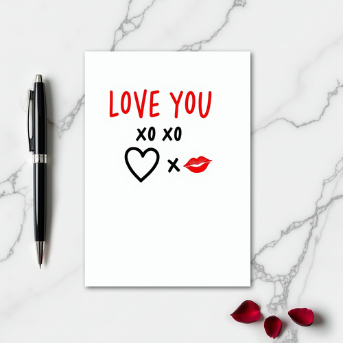 Love You Xo Xo Card