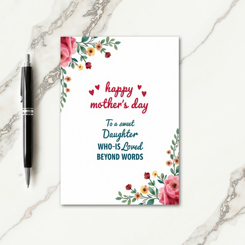 Loved Beyond Words Mother Card