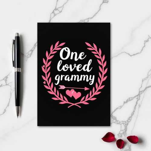 Loved Grammy Wreath Art Card