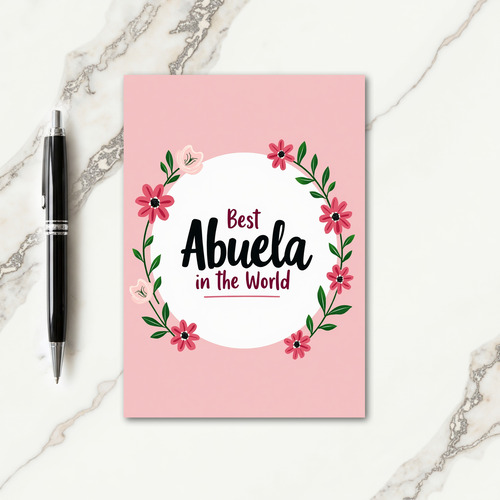 Lovely Abuela Botanical Card
