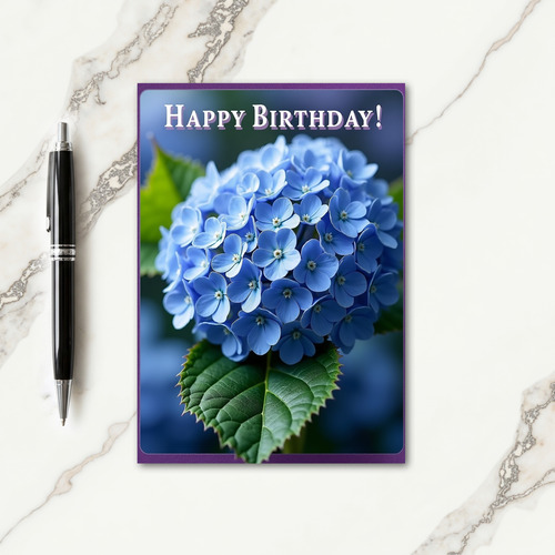 Lovely Birthday Blue Petal Card