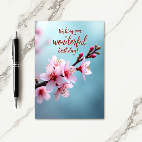 Lovely Birthday Delicate Flower Card