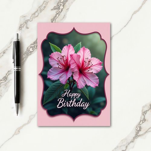 Lovely Birthday Framed Floral Card