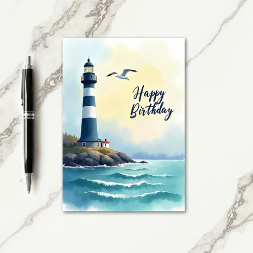 Lovely Birthday Lighthouse Card