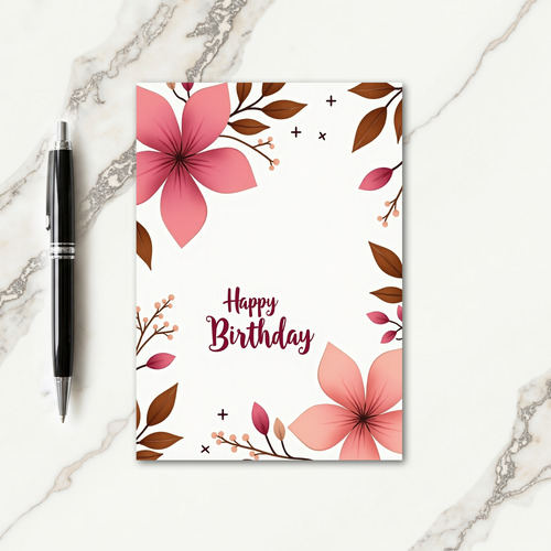 Lovely Birthday Pink Floral Card