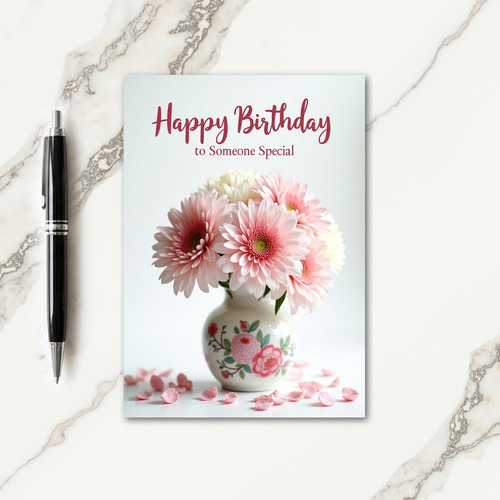 Lovely Birthday Rose Bouquet Card