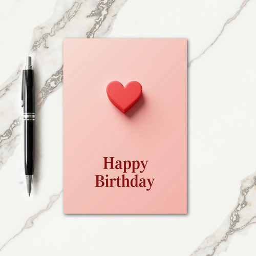 Lovely Birthday Velvet Heart Card