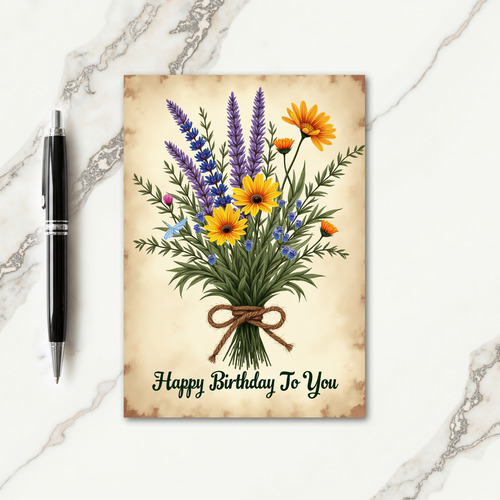 Lovely Blossom Bouquet Card