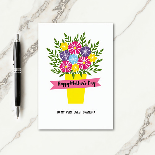 Lovely Bouquet For Mothers Day Card