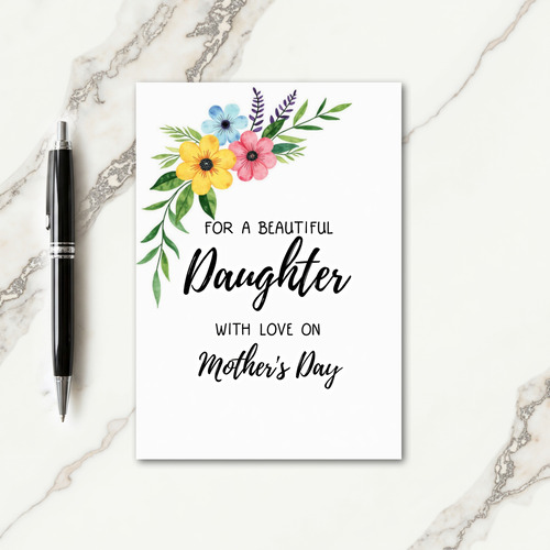 Lovely Daughter Mothers Day Blooms Card