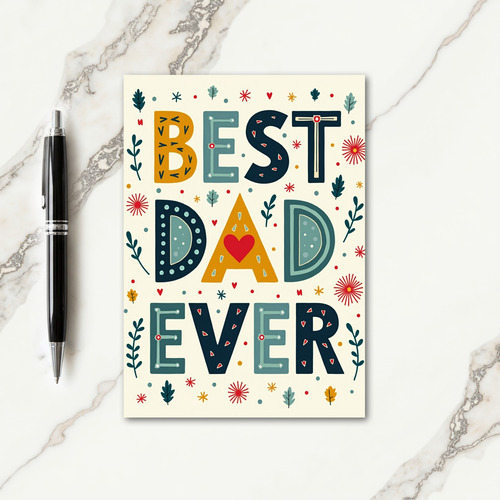 Lovely Fathers Day Best Dad Card