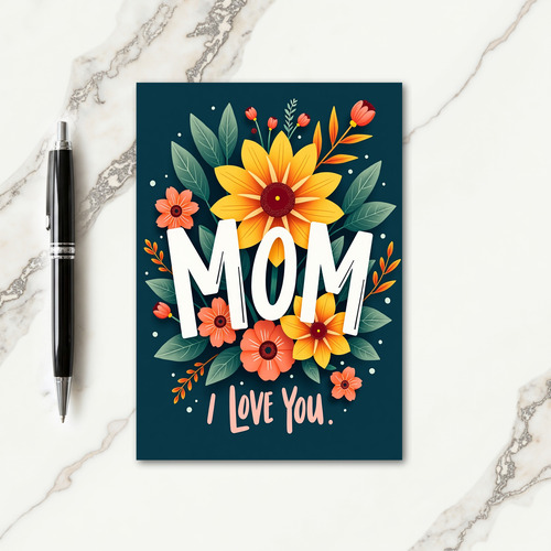 Lovely Floral Mom Card