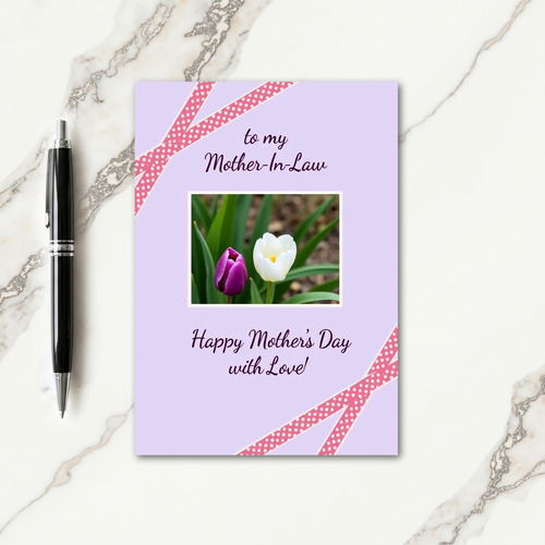 Lovely Floral Photo Mothers Card