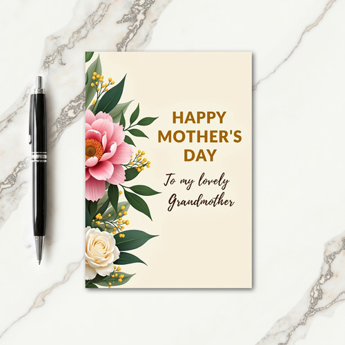 Lovely Grandmothers Floral Card