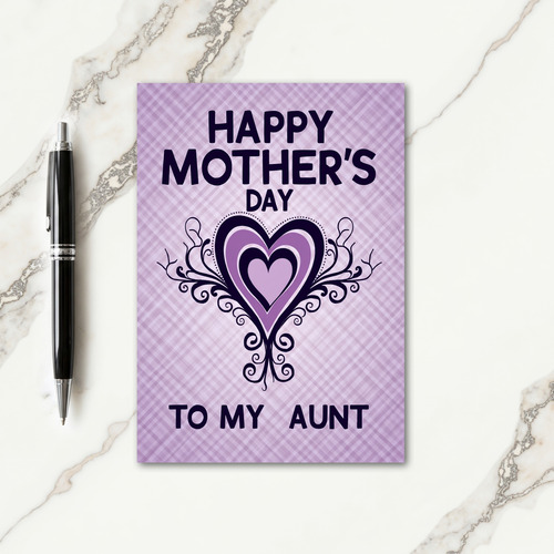 Lovely Lavender Moms Emblem Card