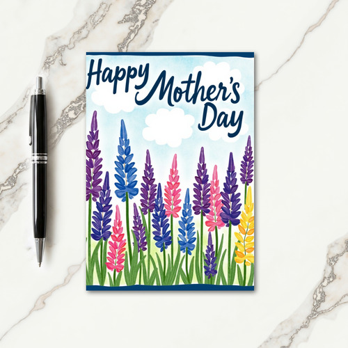 Lovely Lupine Mothers Day Card
