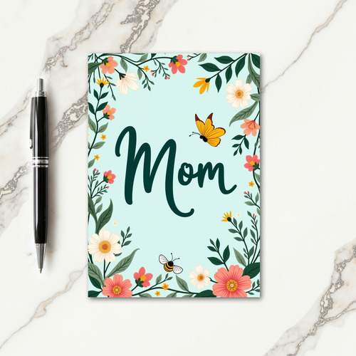 Lovely Mom Floral Art Card