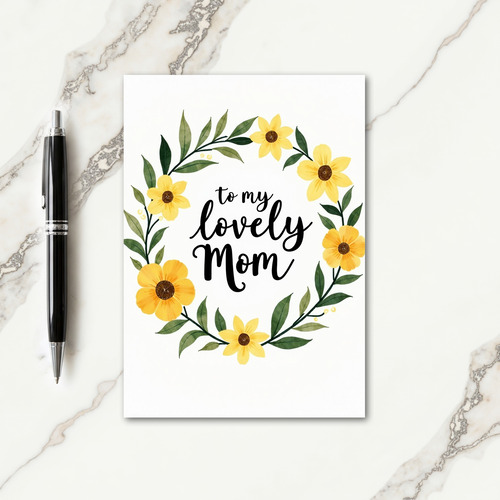 Lovely Mom Floral Illustration Card