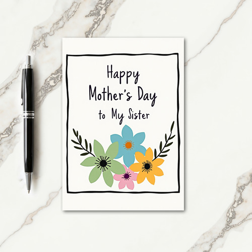 Lovely Mom Illustration Style Card