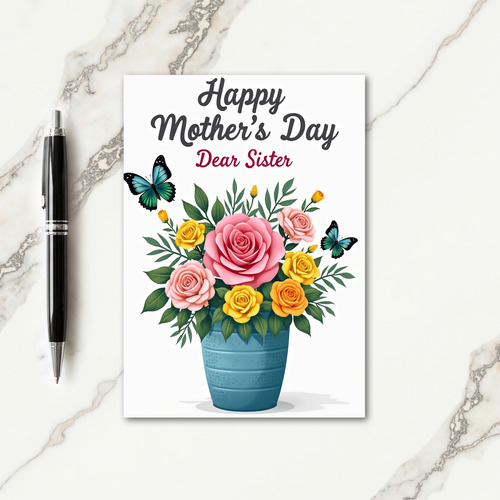 Lovely Mom Sister Day Card